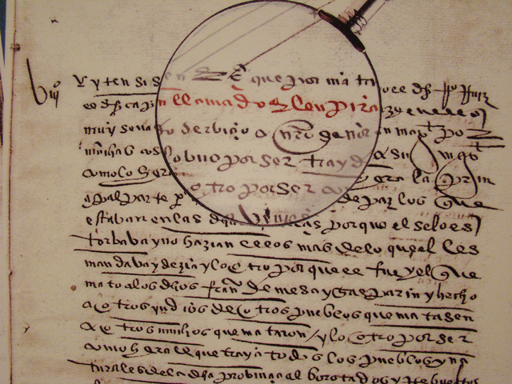 Fragmento de la probanza de méritos de Rodrigo Ruíz