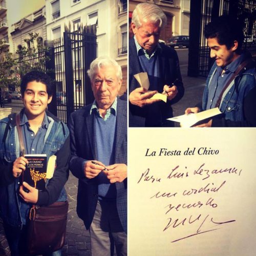Junto al Premio Nobel Mario Vargas Llosa